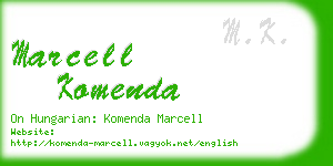 marcell komenda business card